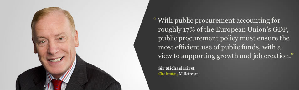 With public procurement accounting for roughly 17% of the European Union�s GDP, public procurement policy must ensure the most efficient use of public funds, with a view to supporting growth and job creation.